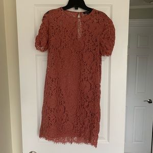 Dusty Rose Lace Dress